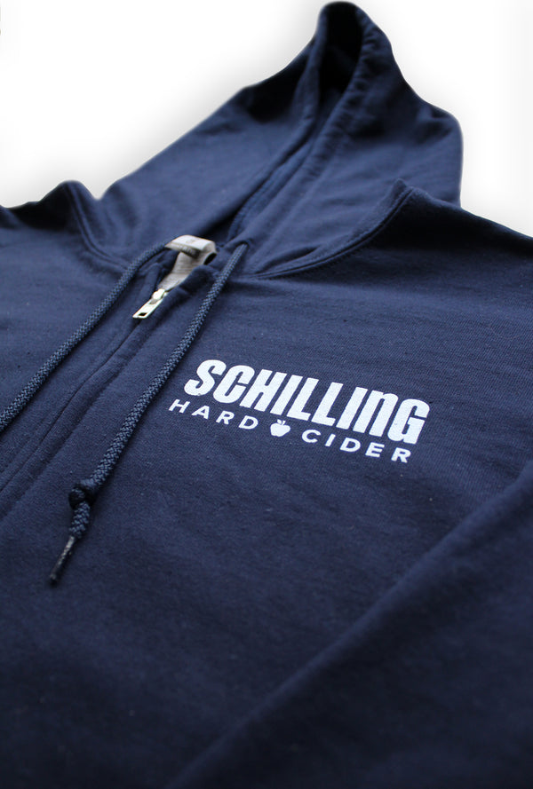 Schilling Navy Zip Up Hoodie