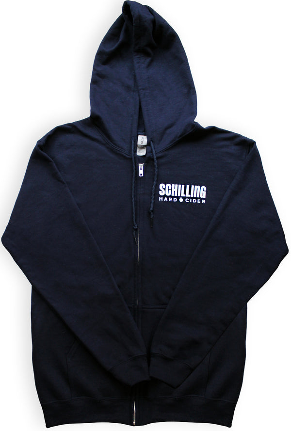 Schilling Navy Zip Up Hoodie